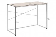 TESSA - 100 cm skrivbord i svart/vildek