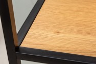 DONNA - 185x135 cm hyllsystem i ek/svart
