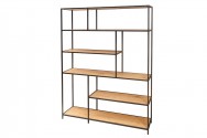 DONNA - 185x135 cm hyllsystem i ek/svart