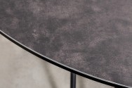 ADESSO - 120 cm runt matbord i antracitgrå keramik