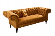 ALICE - Chesterfield-soffa i senapsgul sammet