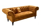 ALICE - Chesterfield-soffa i senapsgul sammet