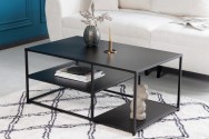 MAX - 100 cm soffbord med 2 hyllor i svart