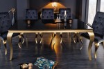 Dining table modern baroque 200cm black gold opal