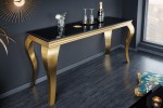 Console modern baroque 140cm black gold opal