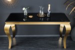Console modern baroque 140cm black gold opal