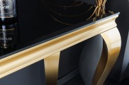 Console modern baroque 140cm black gold opal
