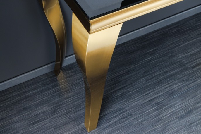 Console modern baroque 140cm black gold opal