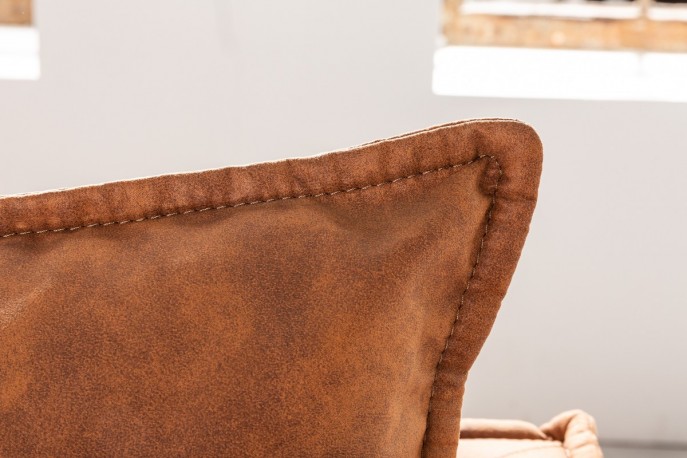 Sofa Rocco 3 seater antique brown retro hairpin feet