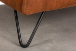 Sofa Rocco 3 seater antique brown retro hairpin feet