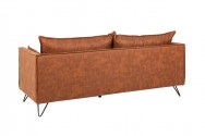 Sofa Rocco 3 seater antique brown retro hairpin feet