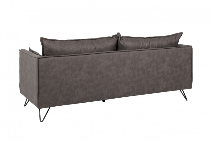 Sofa Rocco 3 seater gray retro hairpin feet
