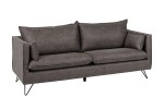 Sofa Rocco 3 seater gray retro hairpin feet