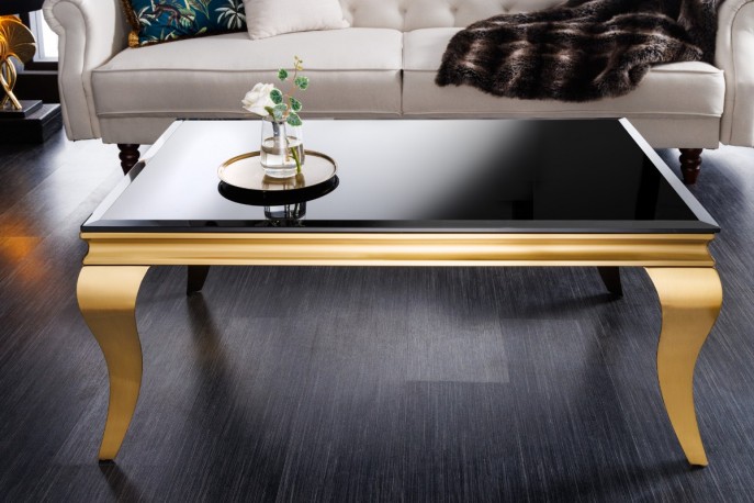 Coffee table modern baroque 100cm gold opal