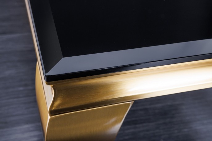 Coffee table modern baroque 100cm gold opal