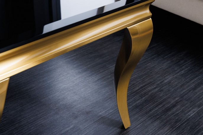 Coffee table modern baroque 100cm gold opal