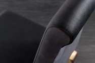 Chair modern baroque black velvet gold