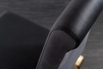 Chair modern baroque black velvet gold
