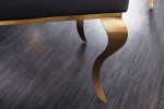 Chair modern baroque black velvet gold
