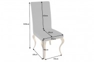 Chair modern baroque black velvet gold