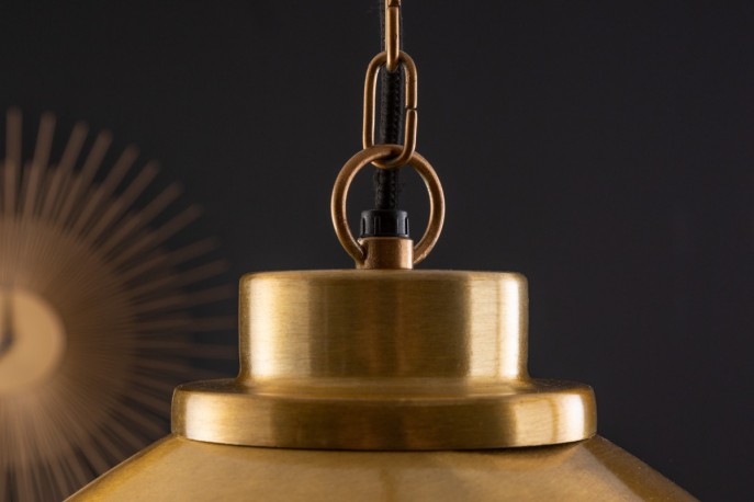 Industrial hanging light 115cm gold