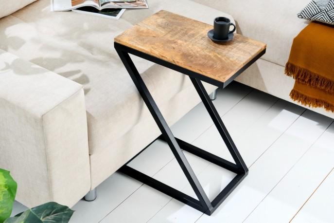 Side table Butler 30cm mango wood black