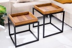 Serviteur side table set of 2 45cm Sheesham