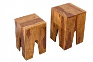 Side table Jungle set of 2 35cm Sheesham
