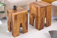 Side table Jungle set of 2 35cm Sheesham