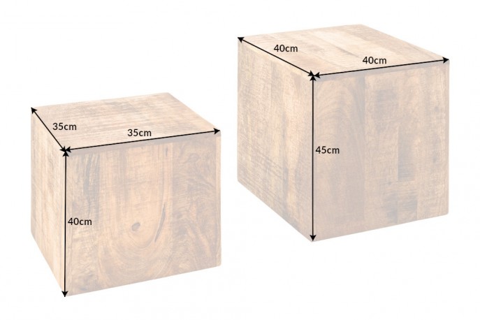 Side table Curacao set of 2 40cm Mango