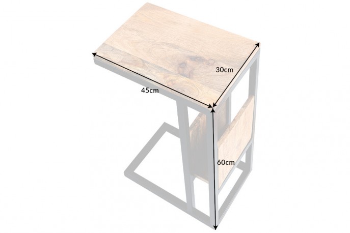 YURO - 45 cm laptop-bord 2 st. i mangoträ