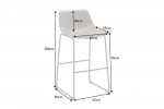 EVE - 100 cm barstol i taupe/svart