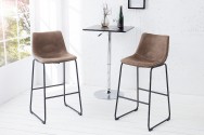 EVE - 100 cm barstol i taupe/svart