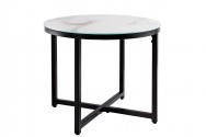 LISELOTT - 50 cm sidobord i vitt marmorutseende