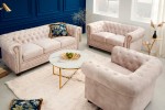 Chesterfield armchair velvet champagne