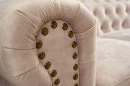 Chesterfield armchair velvet champagne