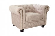 Chesterfield armchair velvet champagne