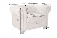 Chesterfield armchair velvet champagne