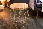 Coffee table Diamond 50cm acacia brass natural