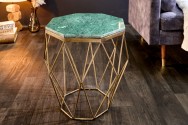 Coffee table Diamond 50cm marble brass green