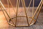 Coffee table Diamond 50cm marble brass green