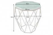 Coffee table Diamond 50cm marble brass green