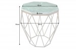 Coffee table Diamond 50cm marble brass green