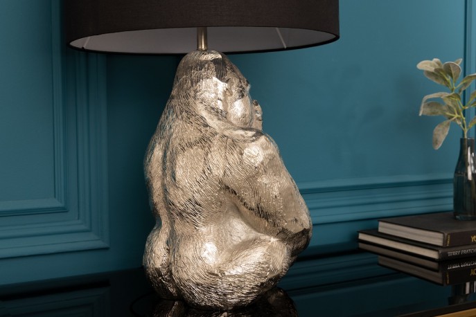 Lamp Gorilla 60cm silver