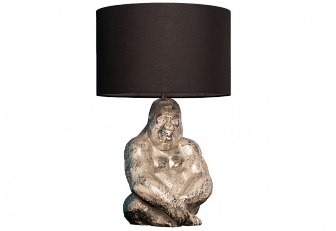 Lamp Gorilla 60cm silver