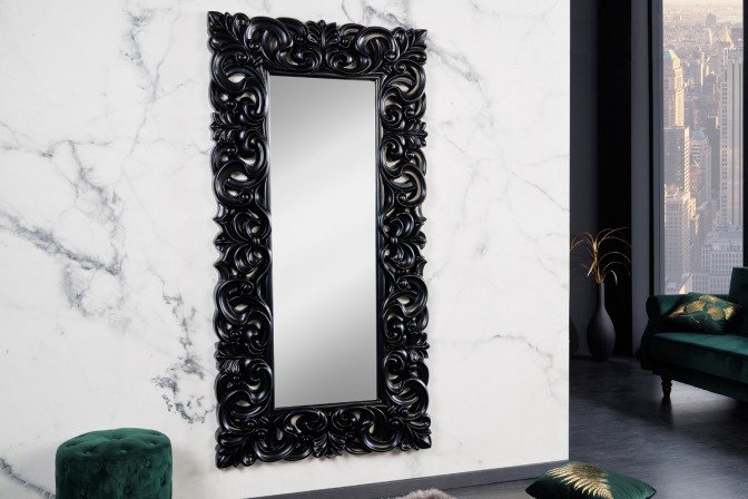 Wall mirror Venice 180cm matt black