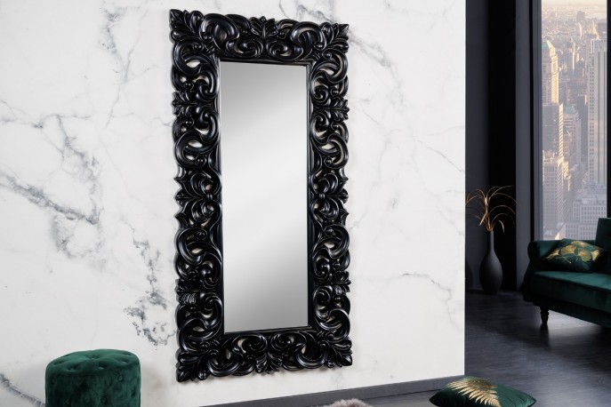 Wall mirror Venice 180cm matt black