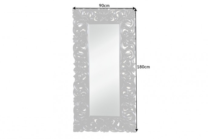 Wall mirror Venice 180cm matt black