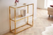 Console Elegance 80cm marble white gold