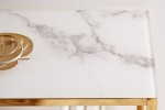 Console Elegance 80cm marble white gold
